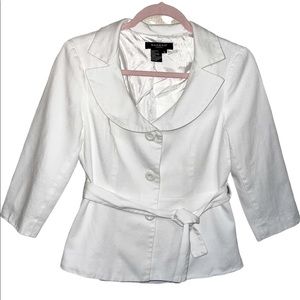 Sandro Sportswear White Belt Blazer